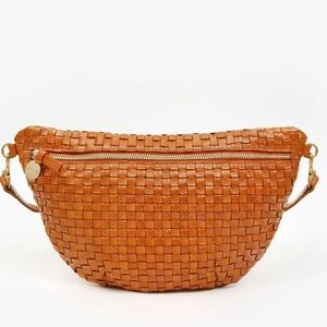 Clare V. Grande Fanny Natural Woven Texture